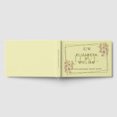 Rose-Rahmen - Mongram, Celestial Yellow Wedding Gästebuch (Voll)
