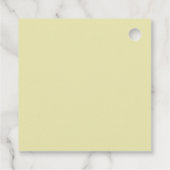 Rose-Rahmen - Mongram, Celestial Yellow Wedding Geschenkanhänger (Rückseite)