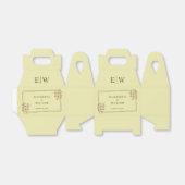 Rose-Rahmen - Mongram, Celestial Yellow Wedding Geschenkschachtel (Ungefaltet)