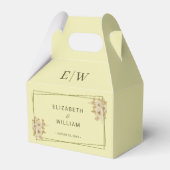 Rose-Rahmen - Mongram, Celestial Yellow Wedding Geschenkschachtel (Vorderseite)