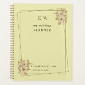 Rose-Rahmen - Mongram, Celestial Yellow Wedding Planer (Vorderseite)