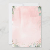 Rose, Rahmen und Brautparty Einladung (Rückseite)