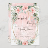 Rose, Rahmen und Brautparty Einladung (Vorne/Hinten)