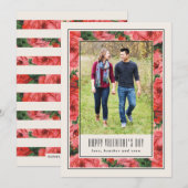 Rose Rahmen Valentinstag Fotokarte - Elfenbeinküst Einladung (Vorne/Hinten)