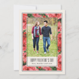 Rose Rahmen Valentinstag Fotokarte - Elfenbeinküst Einladung