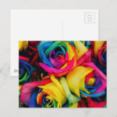 Rose Rainbow Postkarte (Vorne/Hinten)