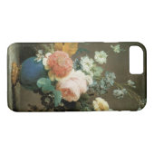Rose, Ranunculus und andere Blume in einer Blauen  Case-Mate iPhone Hülle (Rückseite (Horizontal))