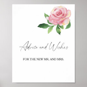 Rose - Ratschläge und Wünsche für frisch Vermählte Poster