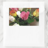 Rose Rechteckiger Aufkleber (Tasche)