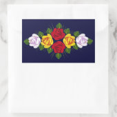 Rose Rechteckiger Aufkleber (Tasche)
