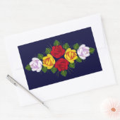 Rose Rechteckiger Aufkleber (Umschlag)