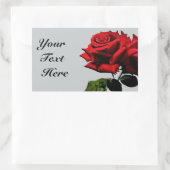 Rose Rechteckiger Aufkleber (Tasche)