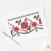 Rose Rechteckiger Aufkleber (Umschlag)