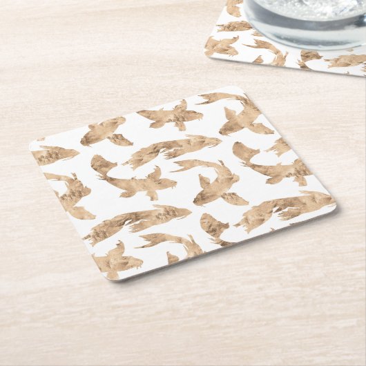 Rose Rechteckiger Pappuntersetzer (angewinkelt)