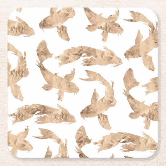 Rose Rechteckiger Pappuntersetzer (Vorderseite)