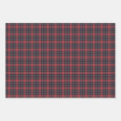 Rose Red Blue Black Plaid Tartan Geschenkpapier Set (Vorderseite 3)