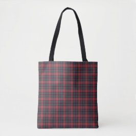 Rose Red Blue Black Plaid Tartan Tote Bag Tasche