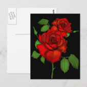 Rose Red Illustration Postkarte (Vorne/Hinten)