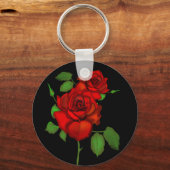 Rose Red Illustration Schlüsselanhänger (Vorderseite)