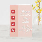 Rose Red Muttertag Schwester Karte (Gelbe Blume)