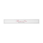 Rose Red Script wird zu einer Hochzeitband Einladungsbanderole (Flach)