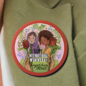Rose Red Womens Day Button I Stärker zusammen