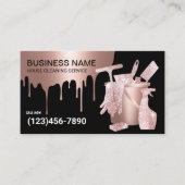 Rose Reinigung Haus Gold Glitzer Haushaltshilfe Se Visitenkarte (Vorderseite)