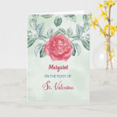 Rose Religiöses Fest des Hl. Valentins Karte (Gelbe Blume)