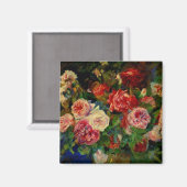 Rose, Renoir-Gemälde, Magnet (Vorderseite/Rückseite)