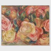 Rose - Renoir Impressionist Paint Wrapping Paper Geschenkpapier (Flach)