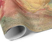Rose - Renoir Impressionist Paint Wrapping Paper Geschenkpapier (Rolleneckpunkt)