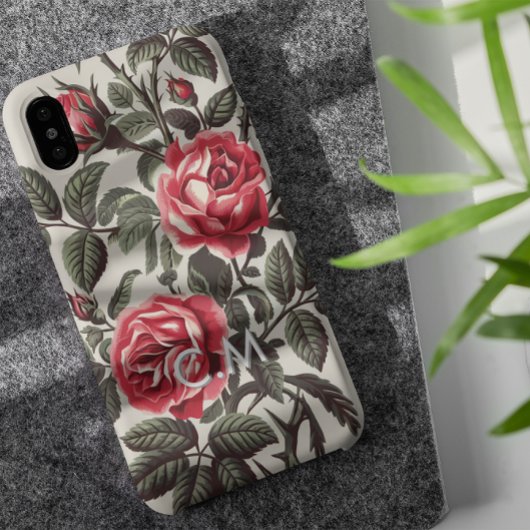 Rose Reverie Monogram iPhone Case Hülle