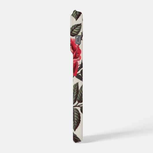 Rose Reverie Monogram iPhone Case iPhone Hülle (Linke Seite)