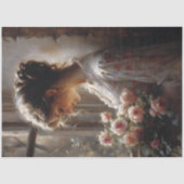 Rose Reverie Woman Decoupage Seidenpapier (Vorderseite)