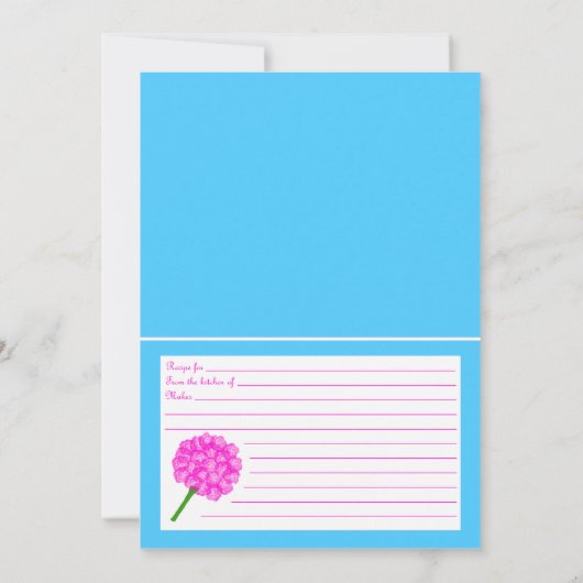 Rose Rezept Karte Rezept Braun Dusche Einladung (Rückseite)