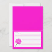 Rose Rezept Karte Rezept Brautdusche Einladung (Rückseite)