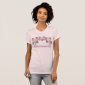 Rose Ribbon Wedding - Bridesmaid T-Shirt (Vorne ganz)