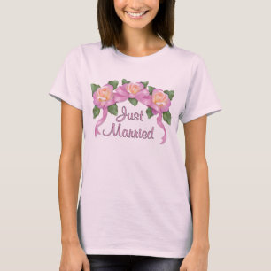 Rose Ribbon Wedding - Nur verheiratet T-Shirt