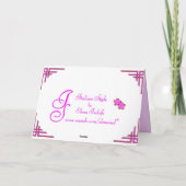 Rose riechen Muttertagskarte Karte (Rückseite)