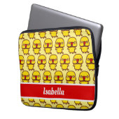 Rose-Ringelsittich / Gelbmännchen Laptopschutzhülle (Vorderseite Links)