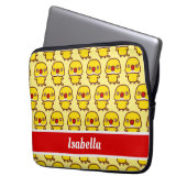 Rose-Ringelsittich / Lutino-Männchen Laptopschutzhülle (Vorderseite Links)