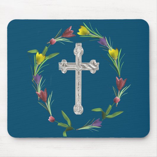 Rose Ringkreuz Mousepad (Vorne)