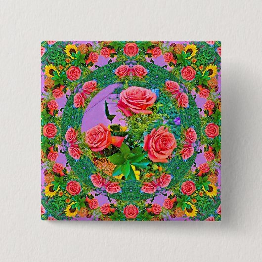 Rose Rings Button (Vorderseite)