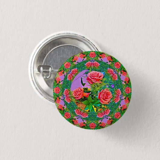 Rose Rings Button (Vorne & Hinten)