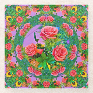 Rose Rings Glasuntersetzer