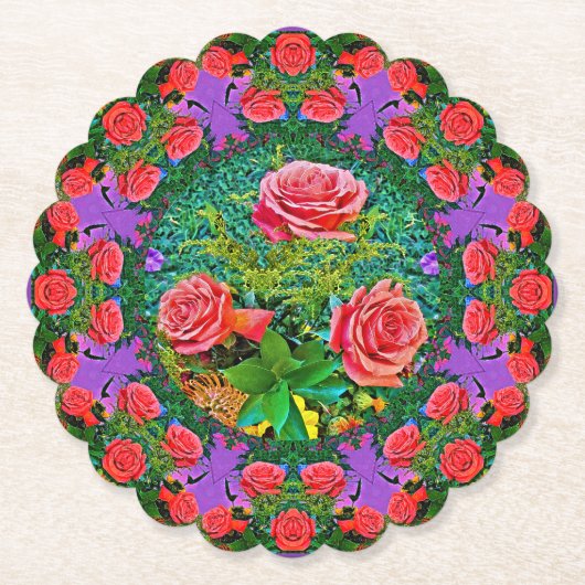 Rose Rings Untersetzer (Vorderseite)