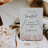 Rose Roast a Marshmallow und Party S'more Bar Sign Einladung