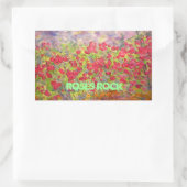 Rose Rock Rechteckiger Aufkleber (Tasche)