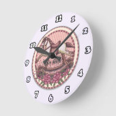 Rose Rockende Pferdeuhr Runde Wanduhr (Winkel)