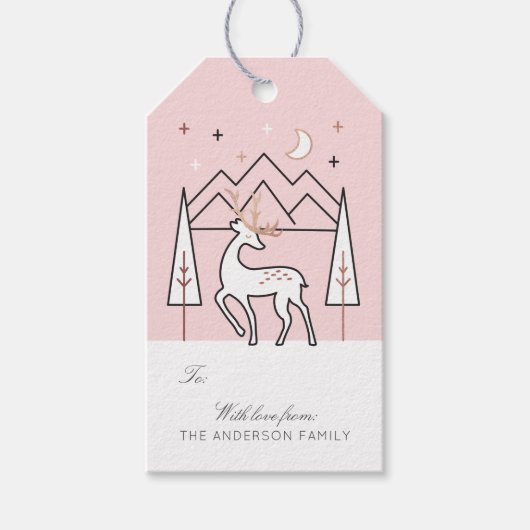 Rose Rodelbahn mit Aussicht Rodelbahn mit Aussicht Geschenkanhänger (Vorderseite)